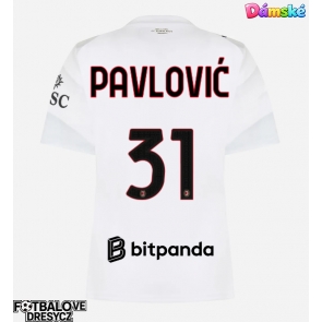 AC Milan Strahinja Pavlovic #31 Dámské Venkovní Dres 2026-27 Krátký Rukáv AC Milan Strahinja Pavlovic #31 Dámské Venkovní Dres 2026-27 Krátký Rukáv